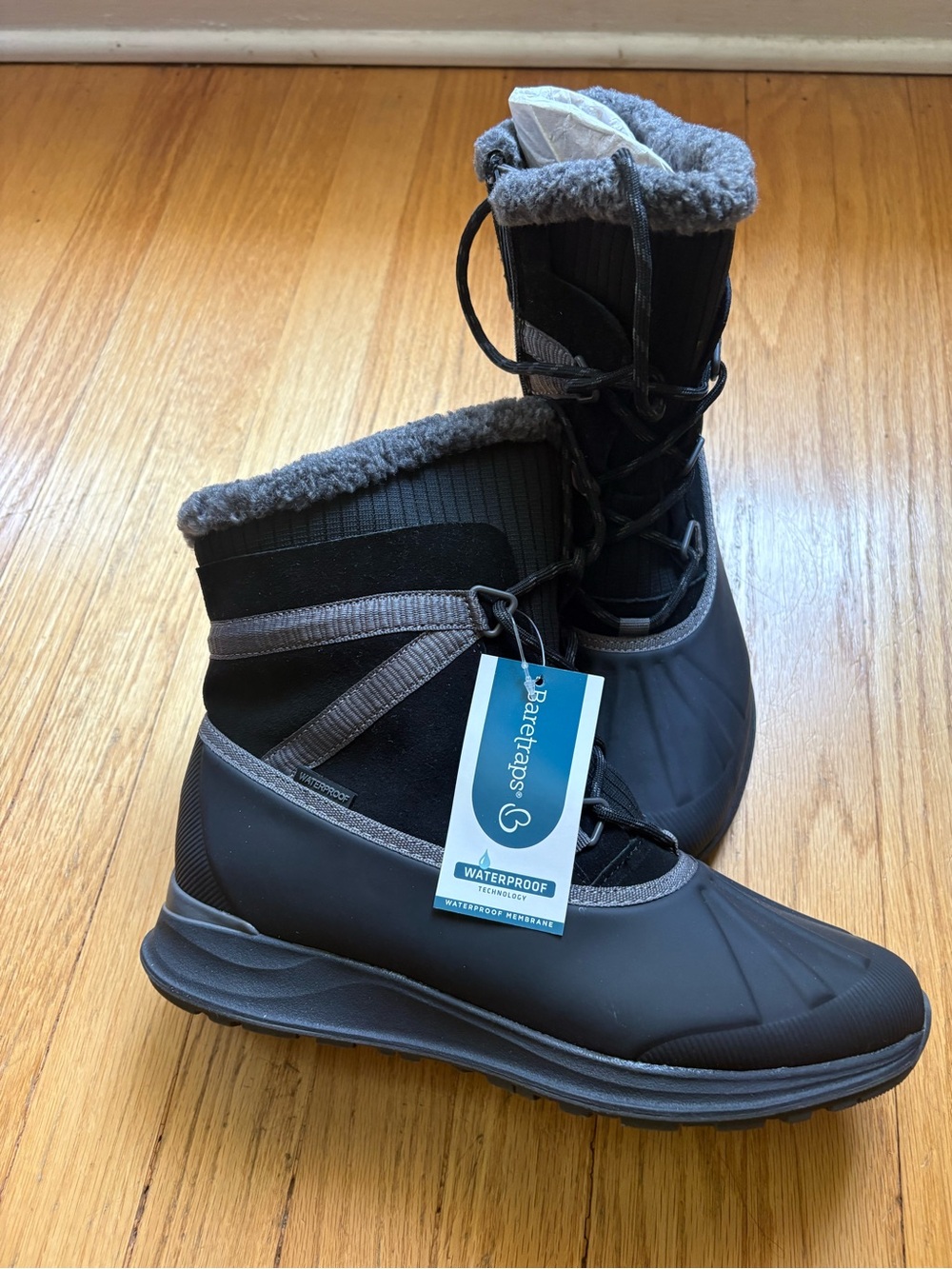 Baretraps Ranie Waterproof Winter Boots Black Gray Size 10M